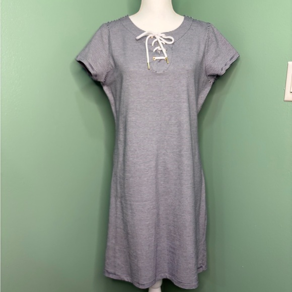 Tommy Hilfiger Dresses & Skirts - Striped Lace-Up Casual Dress